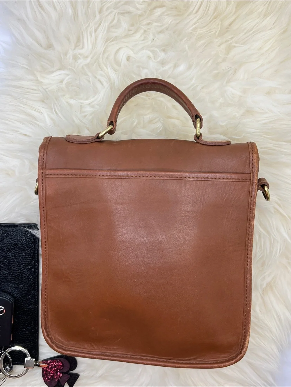 🍄 Vintage 90’s Hunt Club Brown Leather Top-Handle